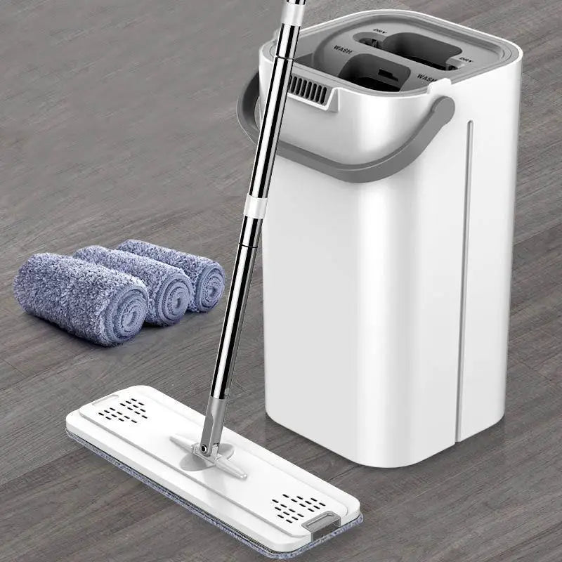 Smart Flat Mop & Self-Cleaning Bucket Set – Effortless Wet & Dry Floor Care